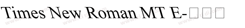 Times New Roman MT E字体转换